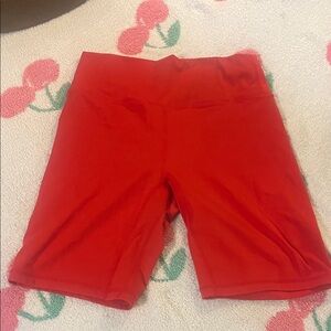 Vibrant Red Women's Bike Shorts